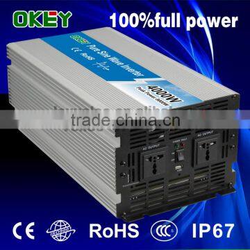 Professional manufacturer DC to AC 4000w pure sine wave power inverter 12v to 110v/220v adjustable voltage