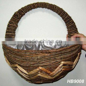 Rattan Flower Wall Pot