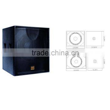 600w 18" subwoofer speaker box for disco club