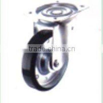 Swivel/Swivel Brake/Rigid Castor Fitted with Green TPU Mold On Metal Rim, Flange Bearing