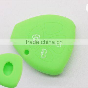 Hot style silicone car key shell for Toyota 3 button remote bag protector colorful key