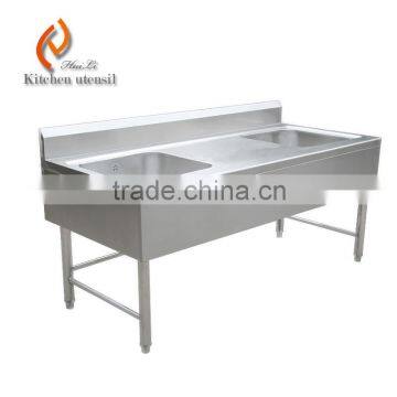 ss kitchen cabinets price OEM Design stainless steel sink cabinet with two bowl