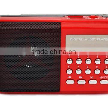 Robot-098 Portable card speaker,digital fm radio,Led lights,,mini speaker with TF/Micro SD card/USB disks,radio fm