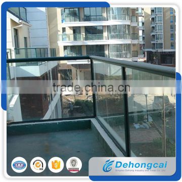 Decorative Customized Glass Balcony Regular Durable Wrought Iron Fence