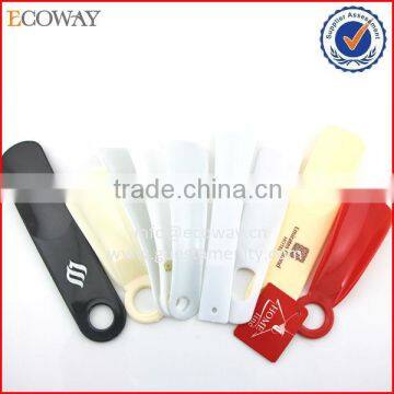 2014 hot sell cheap custom hotel fashion small plastic shoe horn