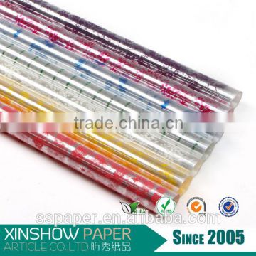 wholesale gift wrap printed bopp film pvc film transparent