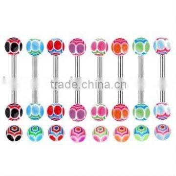 316L Body Piercing Jewelry/UV Acrylic barbell