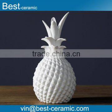 white wholesale ceamic pineapple decor