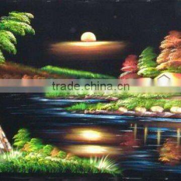 Figure Art Painting On Black Velvet Cloth ( (Item No.SCE2)