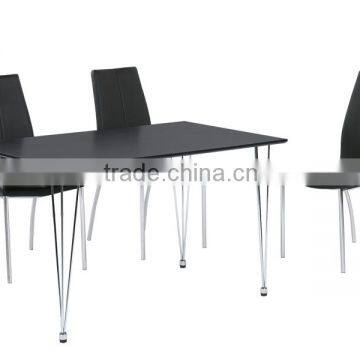 4 Legs Black PU Dining Chair