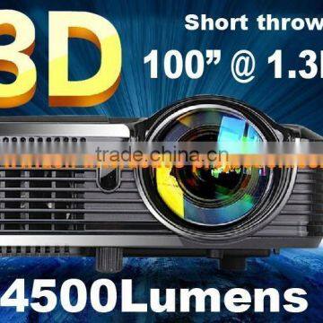 5000 lumens dlp short throw projector