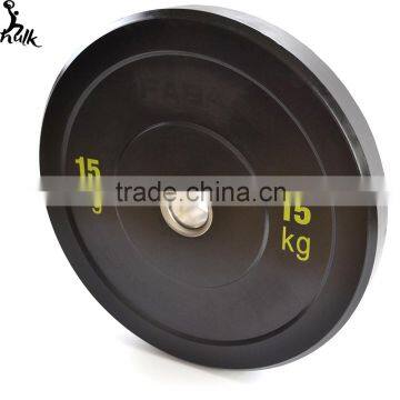 Basic black weightlifting training bumper plate