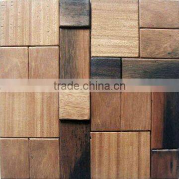 HMK15 European Style Wood Mosaic Artwork Wall Tile