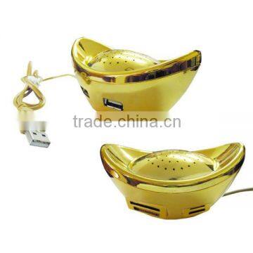 Golden Ingot Speaker With HUB &Card Reader