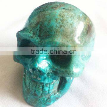 Gemstone Crafts Turquoise Skull Carving photo-3