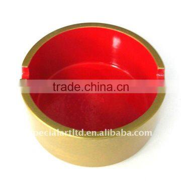 78*78*36mm design metal gold round table ashtrays,customized logo,OEM&ODM service factory with ISO quality authentication