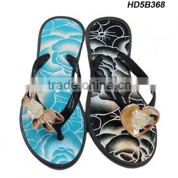 2016 New arrival and cheap flip flop for lady beach slipper shoeswith pcu outsole