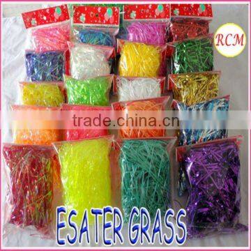 Colored PP/PET/PVC Easter Grass, PP Shred/Easter Grass/plastic easter grass