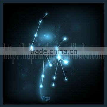 virgo constellation led light canvas print