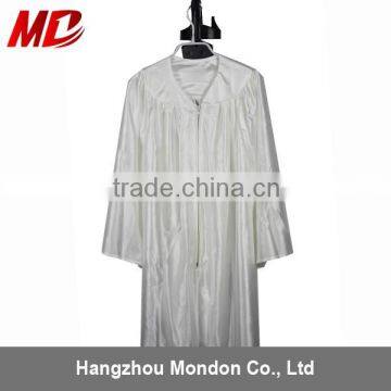 US/UK Shiny White Preschool Graduation Caps and Gowns photo-2