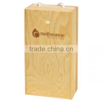 Made in China Paulownia 2 Bottles Wooden Wine Gift Box for Sales photo-2
