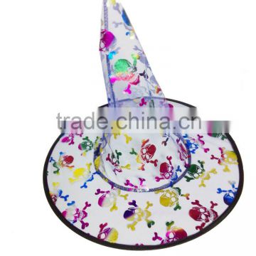 New Eco-friendly party carnival decorated halloween wholesale gauze witch hat for kids