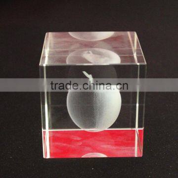 Squre blank 3d laser crystal cubes for engraving wholesale