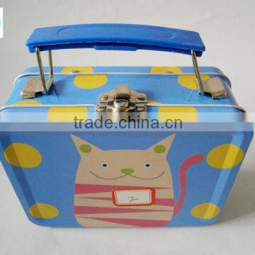 Stylish colorful portable metal lunch box