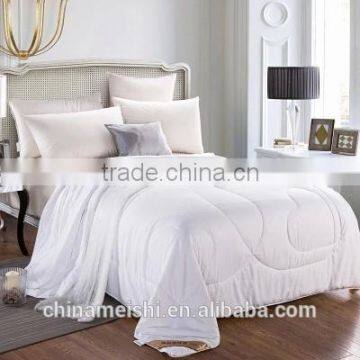 100% Polyester,cotton, down filling quilt/comforter/duvet for family use white cotton embroidered duvet