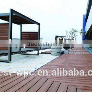 wood plastic composite decking private garden use decking tile