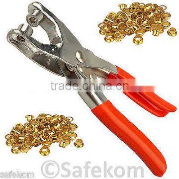 Heavy Duty Handy Eyelet Pliers Leather Belt Fabric Hole Cut Punch Tool