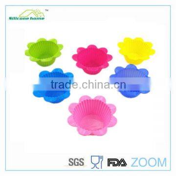 sun flower shape non-stick silicone mini baking pan