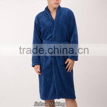 new design factory offer OEM service cheapest bathrobe coral fleece man used