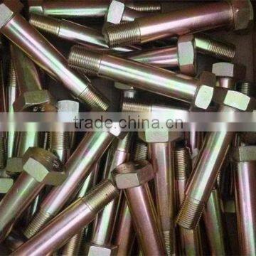 grade 12.9 high strength galvanized bolt for wheel hubs