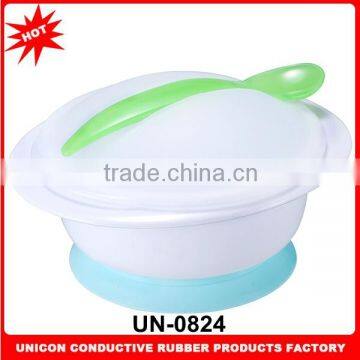 100% Eco-friendly silicone bowl for baby feeding anti-skid soft silicone bowl unbreakable alibaba express UN-0824