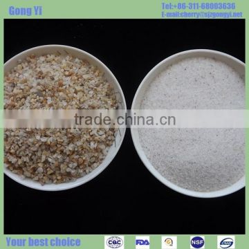 high hardness low dust high efficiency rust quartz sand from factory in China