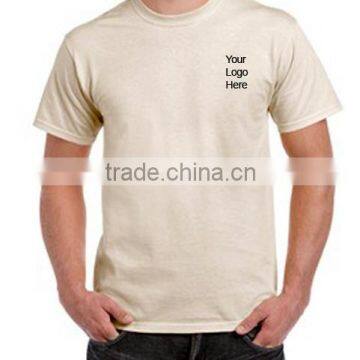 Custom 100% Cotton Single Jersey Yarn Dyed Crew-Neck T-shirts for men