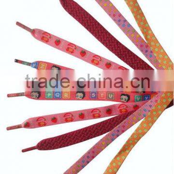 customized heat transfer printing polyester shoelace