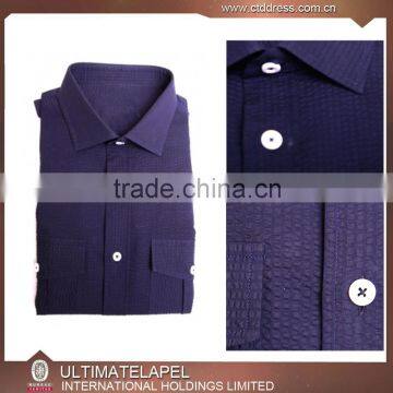 CTD new arriving seersucker tailored made latest shirt design for men 2016                        
                                                                Most Popular