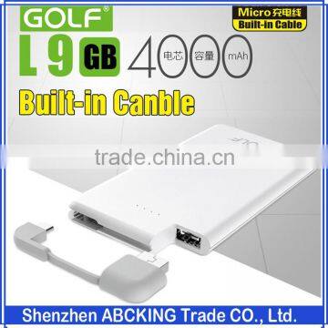 Golf L9 Built-in Micro USB Cable 4000mAh Power Bank