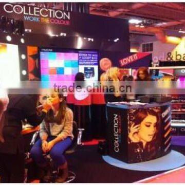Hot sale Curve promotion exhibition display booth for shop