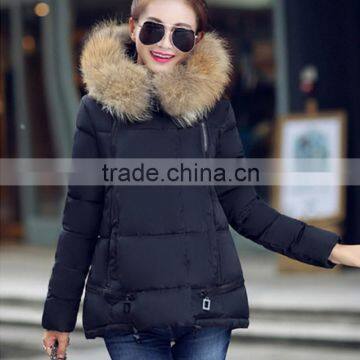 Woman Winter Custom Raccoon Fur Parka Jacket