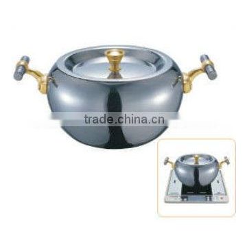 Gold-plated handle complex bottom apple hot pot