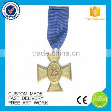 Custom cross series die casting metal medal