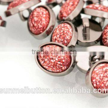 Oval Shaped Custom Spray Paint Acrylic Stone Fashion Shank Buttons for Clothes