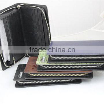 2015 Newest Style Leather Wallet, High Quality Different Leather Men's Wallet With Metal Logo Fashion Wallet photo-5