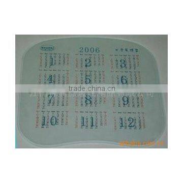 The calendar tempered glass mouse pad