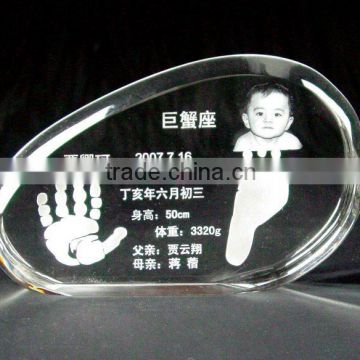 pure crystal portrait for photo picture frame (R-0031)