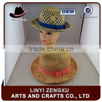 cheap floppy colorful straw fedora hat