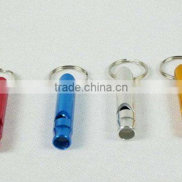 Trumpet Aluminum Alloy Whistle Mini-whistle Life-saving Whistle Survival Whistle multi-ribbon Keychain UDTEK01519